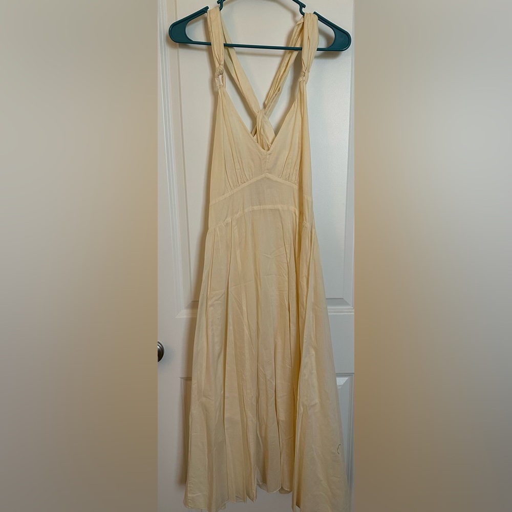 Anthropologie Small Cream Midi Dress